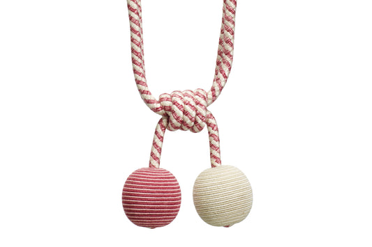 Hallis Jazz Double Ball Tieback - Pink & Cream