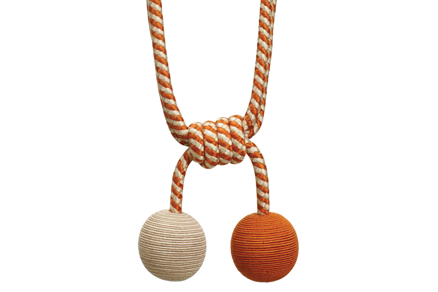 Hallis Jazz Double Ball Tieback - Orange & Linen