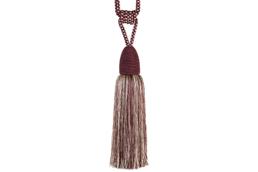 Hallis Jive Tassel Tieback - Aubergine & Linen