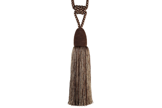 Hallis Jive Tassel Tieback - Brown & Linen