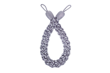 Hallis Highland Plaited Rope Tieback - Charcoal