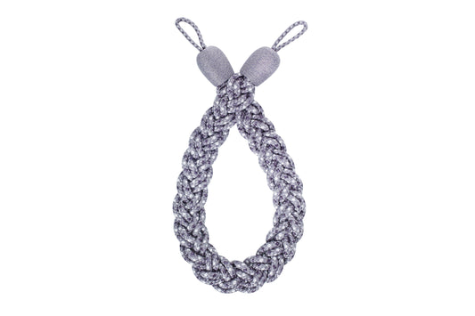 Hallis Highland Plaited Rope Tieback - Charcoal