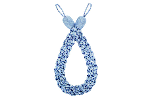 Hallis Highland Plaited Rope Tieback - Bluebird
