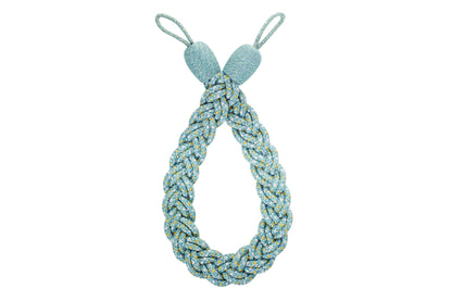 Hallis Highland Plaited Rope Tieback - Aqua