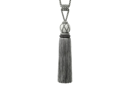 Hallis Highland Large Tassel Tieback - Charcoal