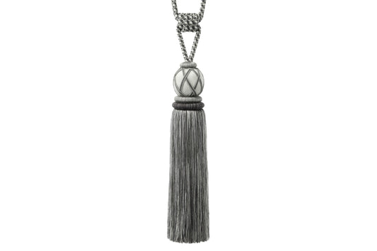 Hallis Highland Small Tassel Tieback - Charcoal