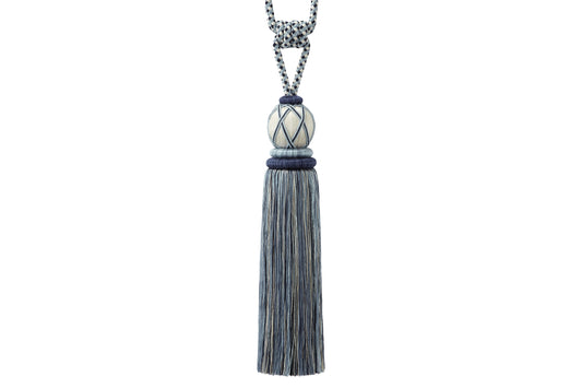 Hallis Highland Large Tassel Tieback - Bluebird