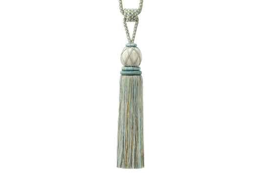 Hallis Highland Large Tassel Tieback - Aqua