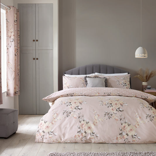 Catherine Lansfield Canterbury Duvet Cover Set - Blush