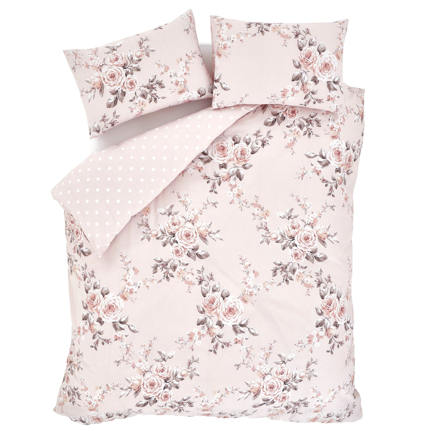 Catherine Lansfield Canterbury Duvet Cover Set - Blush