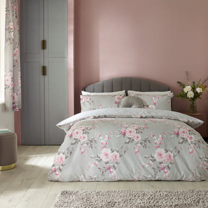 Catherine Lansfield Canterbury Duvet Cover Set - Grey