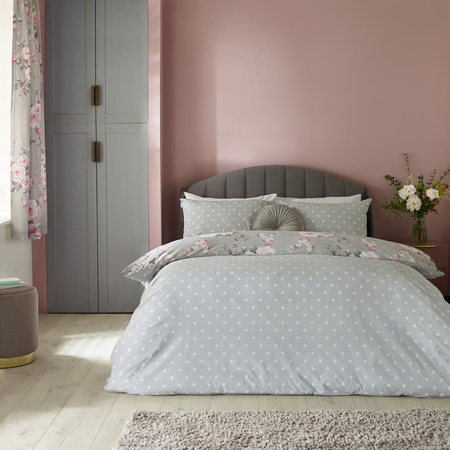 Catherine Lansfield Canterbury Duvet Cover Set - Grey