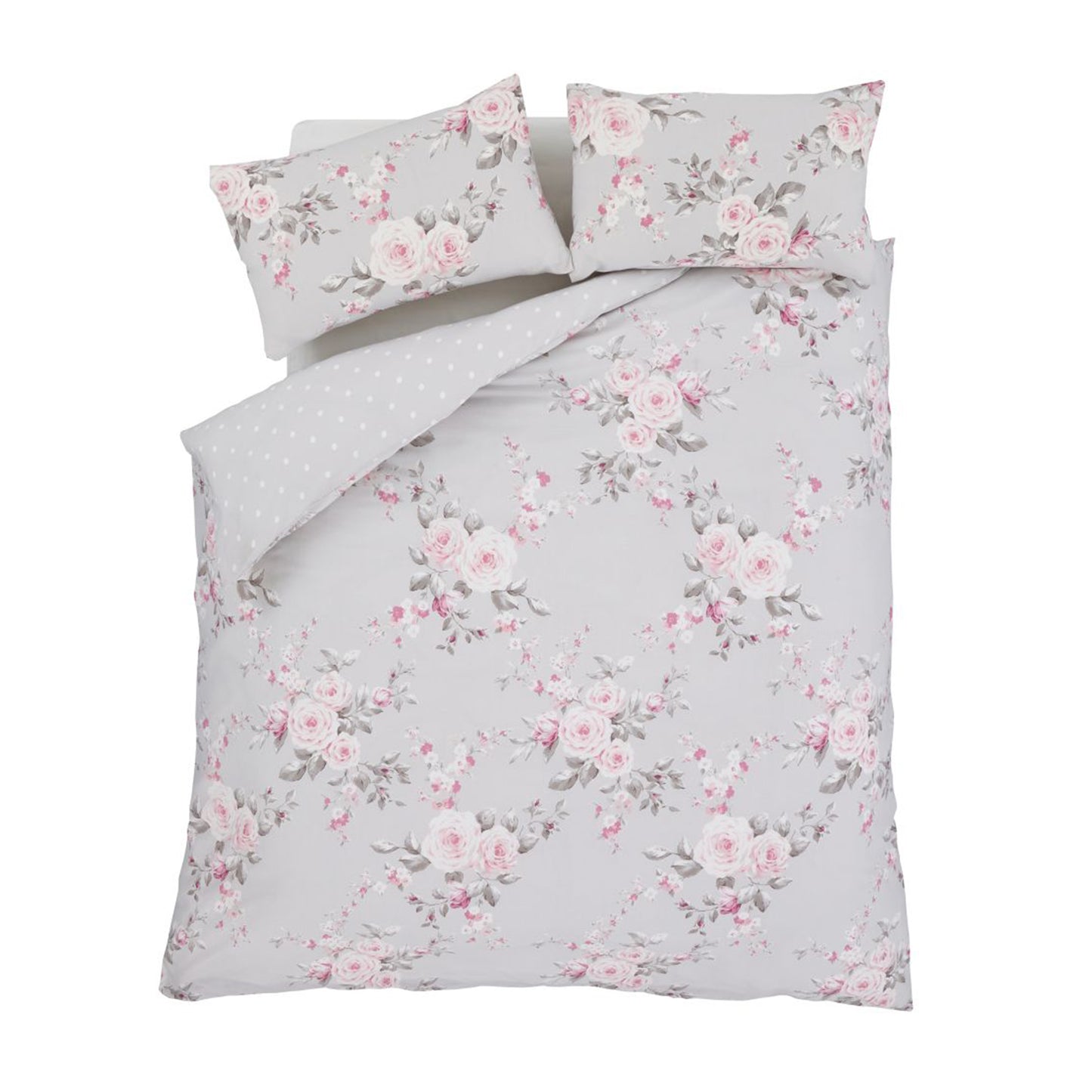Catherine Lansfield Canterbury Duvet Cover Set - Grey