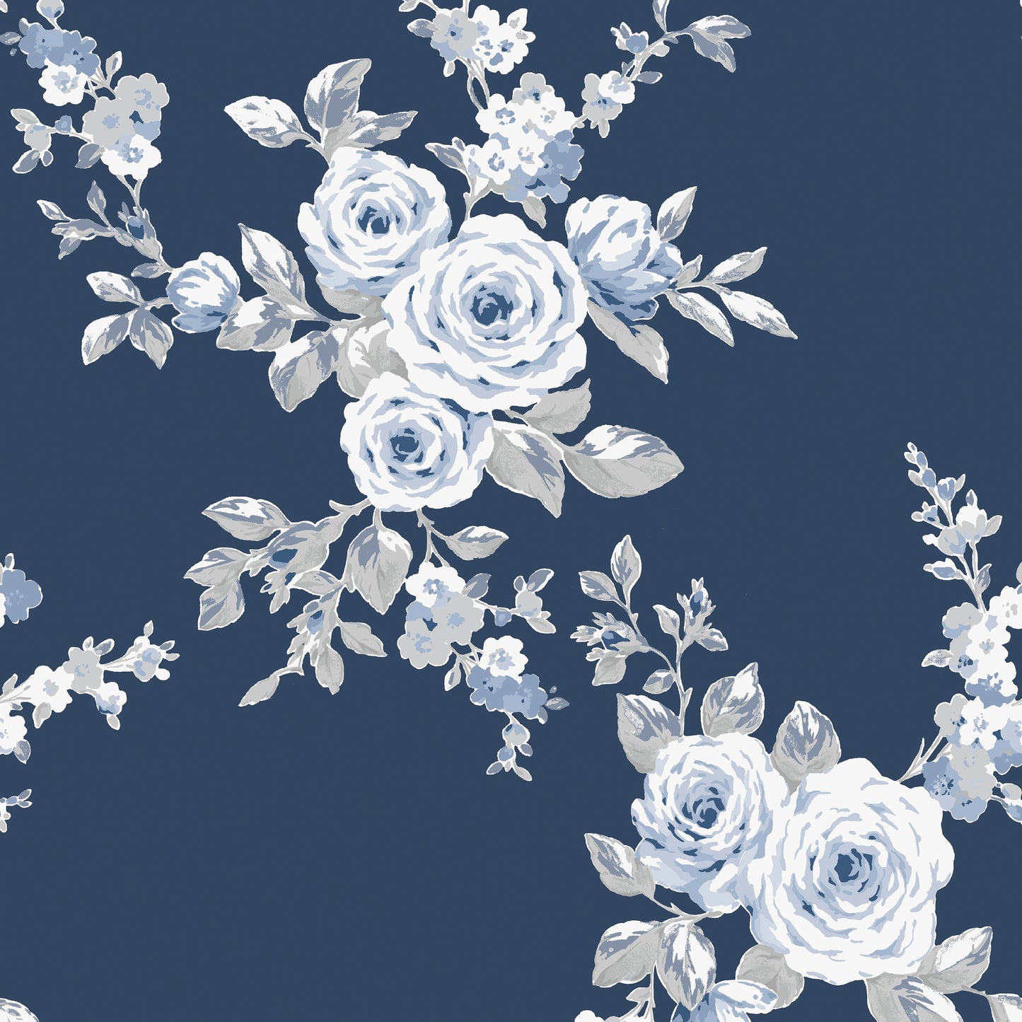 Catherine Lansfield Canterbury Wallpaper - Navy