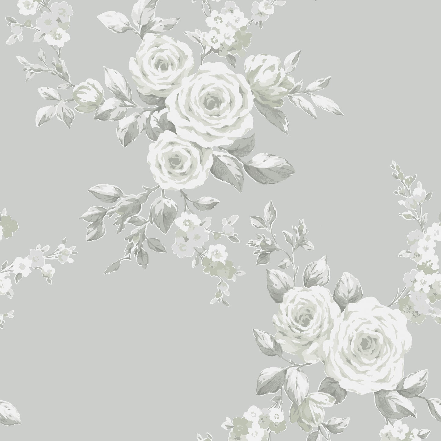 Catherine Lansfield Canterbury Wallpaper - Sage Green
