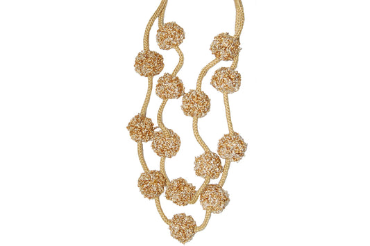 Hallis Opus Pom Pom Tieback - Soft Gold