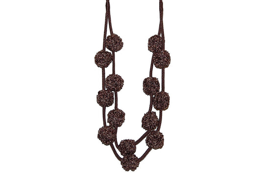 Hallis Opus Pom Pom Tieback - Chocolate
