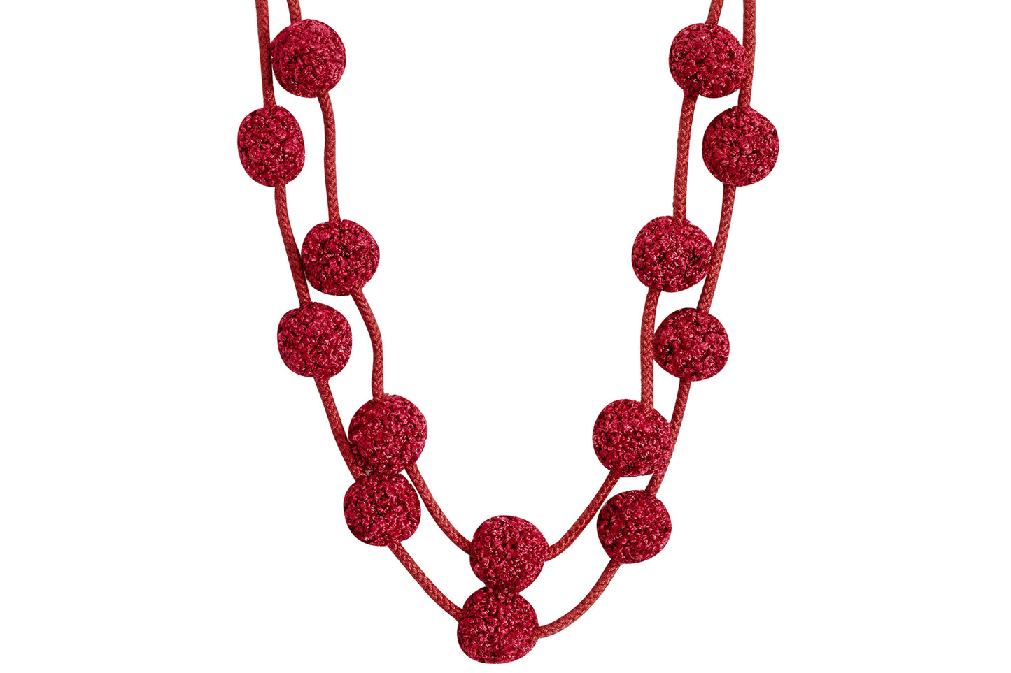Hallis Opus Pom Pom Tieback - Brick Red