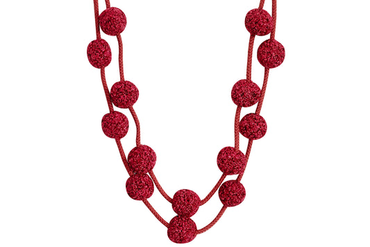 Hallis Opus Pom Pom Tieback - Brick Red