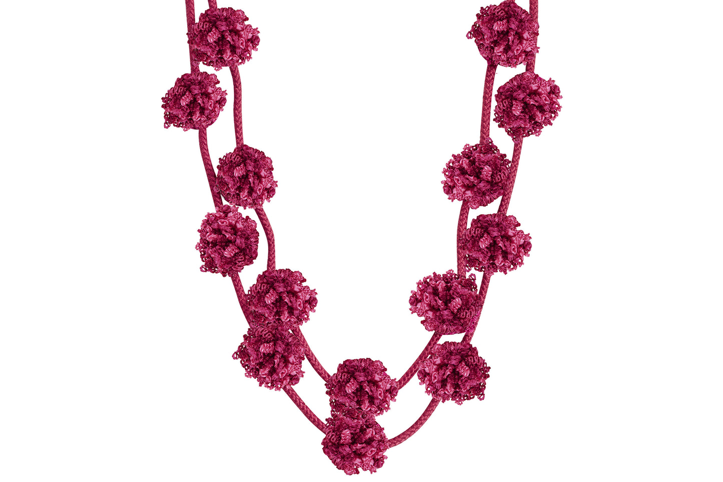 Hallis Opus Pom Pom Tieback - Fuchsia