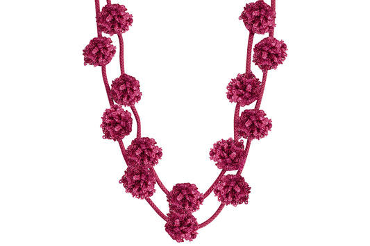 Hallis Opus Pom Pom Tieback - Fuchsia