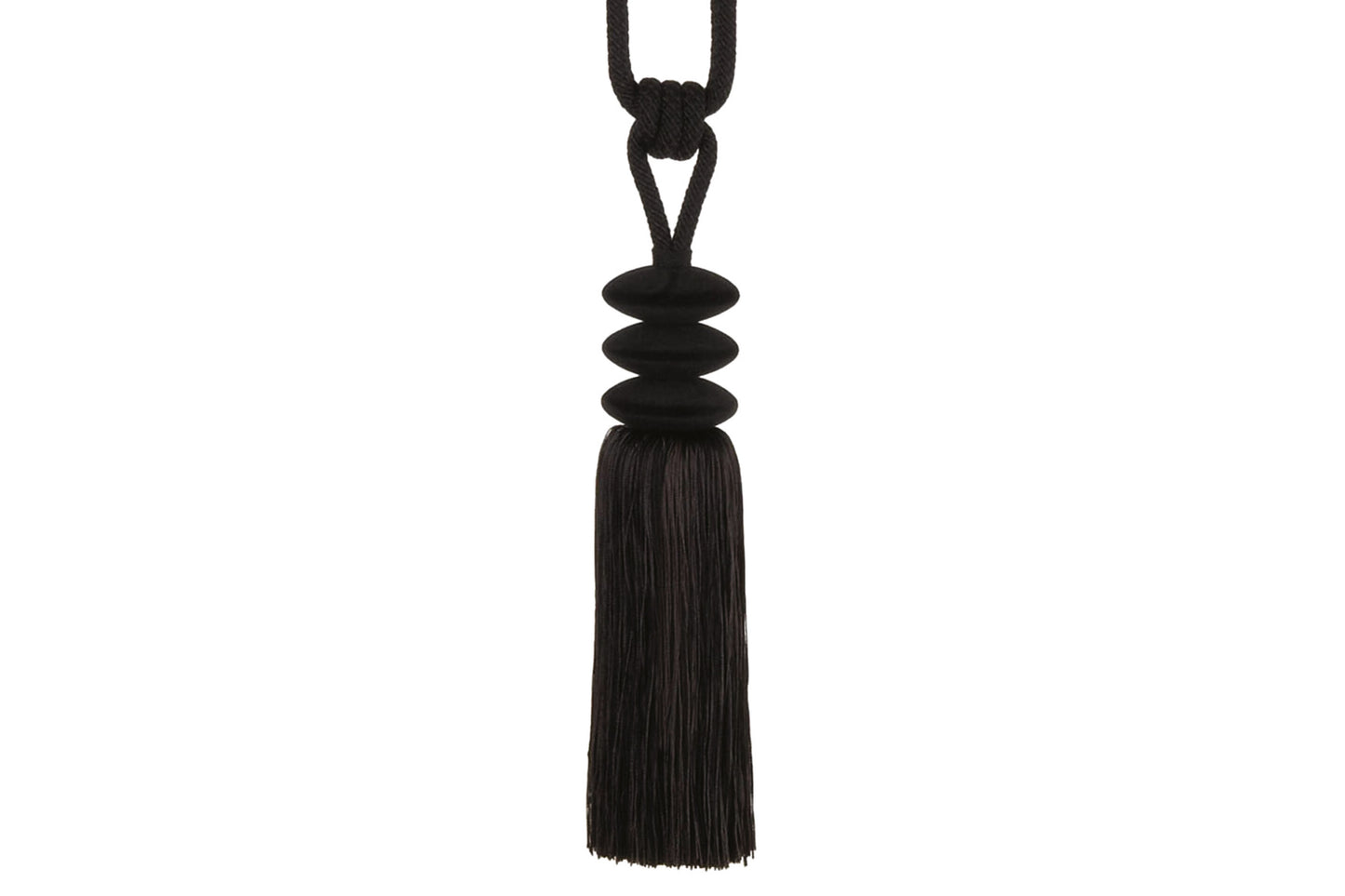 Hallis Opus Pebble Tassel Tieback - Black