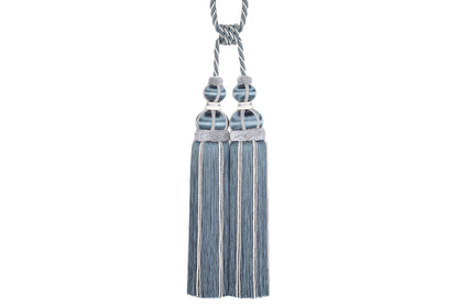Hallis Antoinette Double Tassel Tieback - Slate Blue
