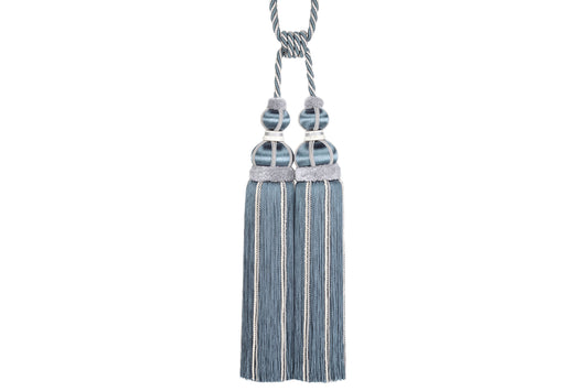 Hallis Antoinette Double Tassel Tieback - Slate Blue