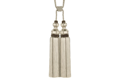 Hallis Antoinette Double Tassel Tieback - Bisque