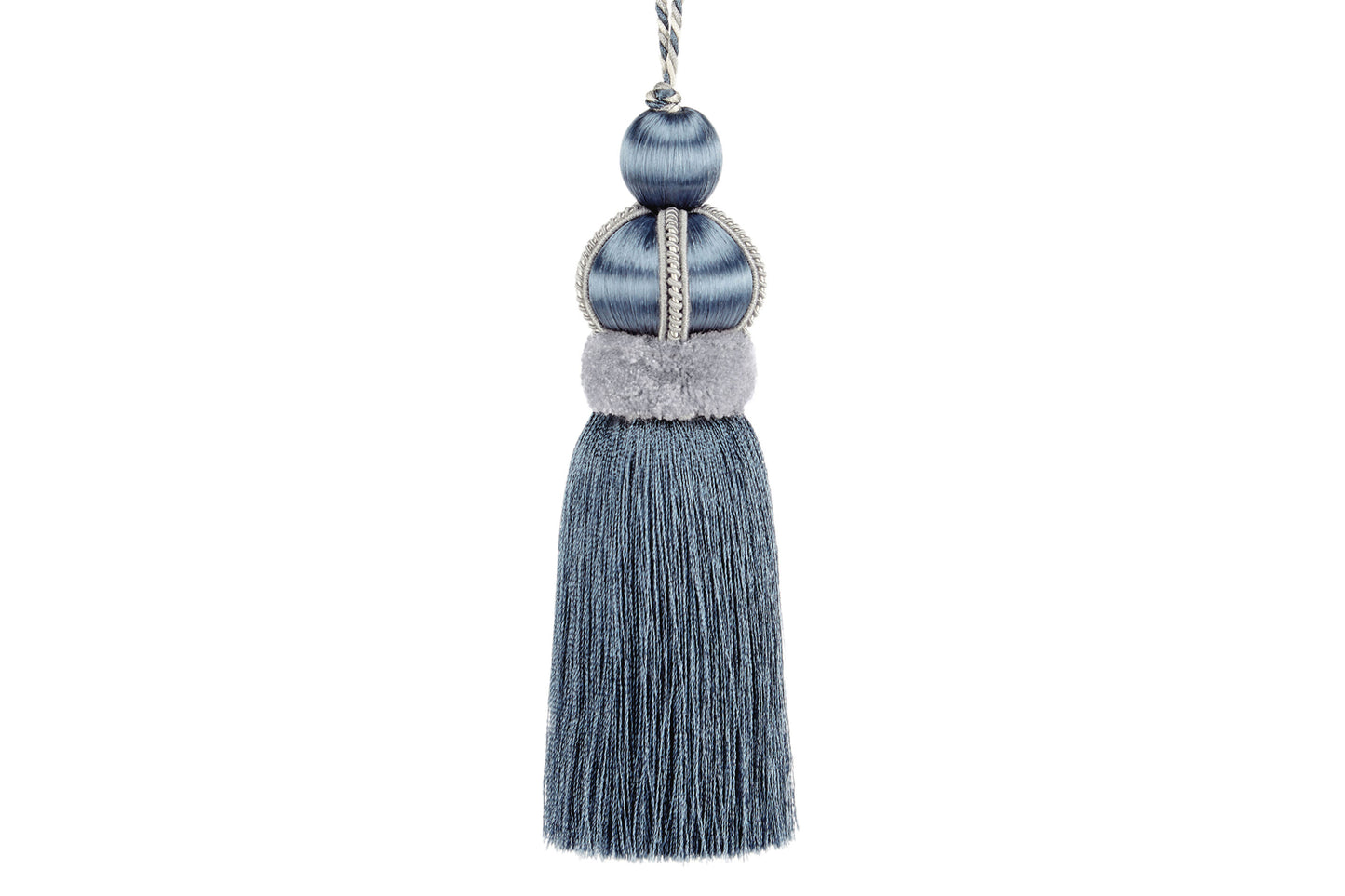 Hallis Antoinette Key Tassel - Slate Blue