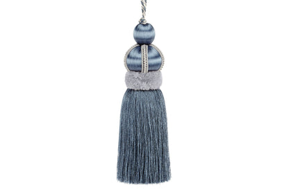 Hallis Antoinette Key Tassel - Slate Blue
