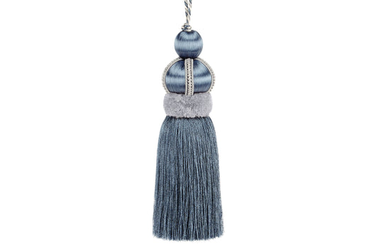 Hallis Antoinette Key Tassel - Slate Blue