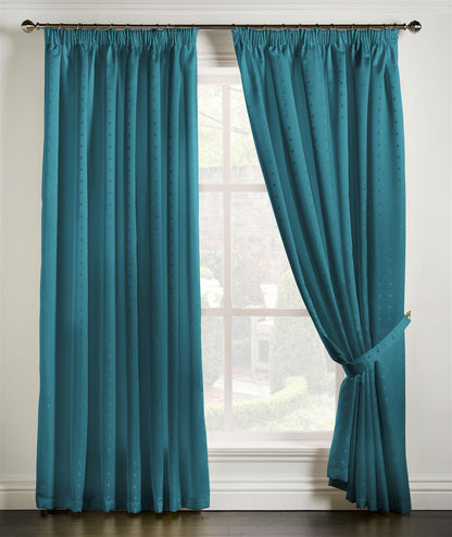 Alan Symonds Madison Pencil Pleat Curtains - Teal