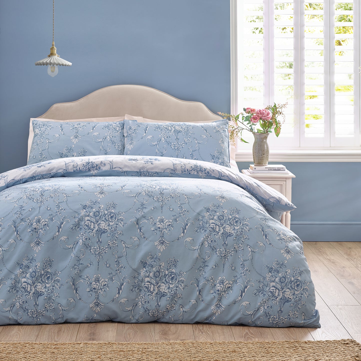 Catherine Lansfield Antoinette Duvet Cover Set - Blue