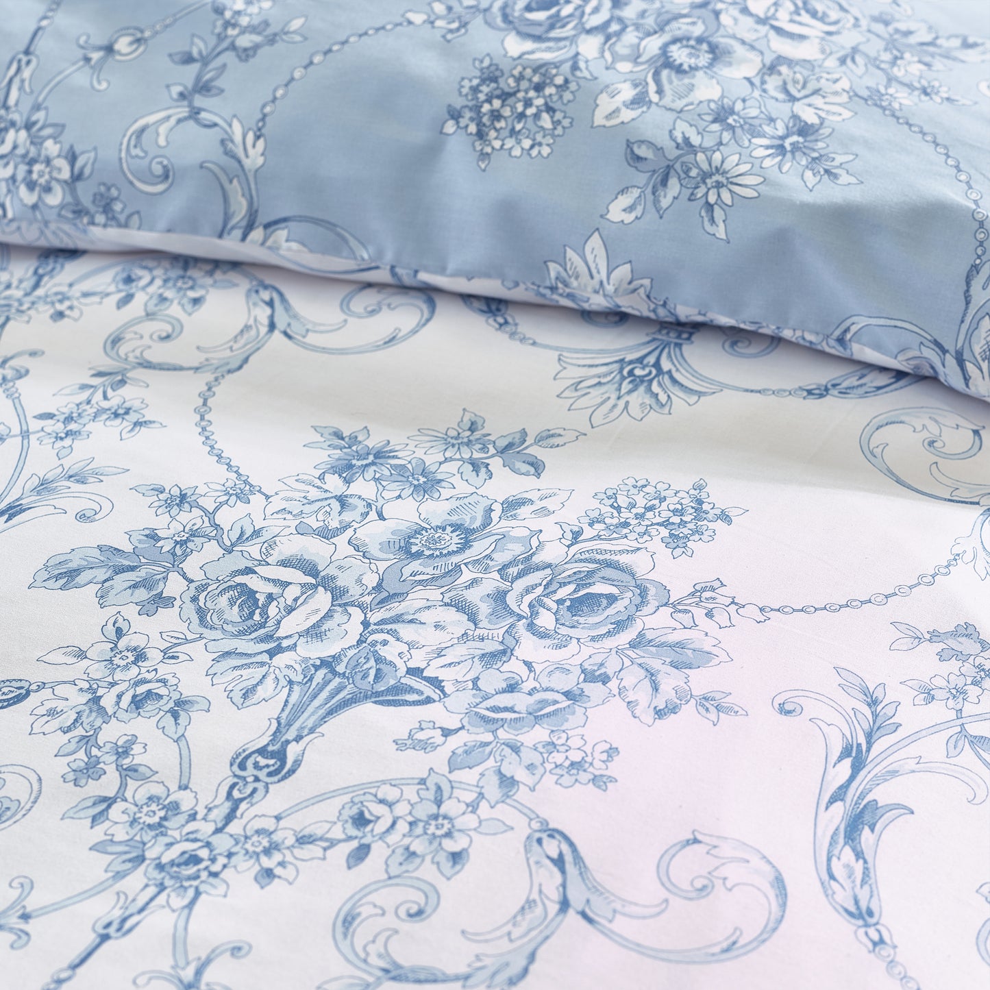 Catherine Lansfield Antoinette Duvet Cover Set - Blue