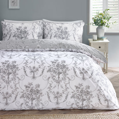 Catherine Lansfield Antoinette Duvet Cover Set - Grey
