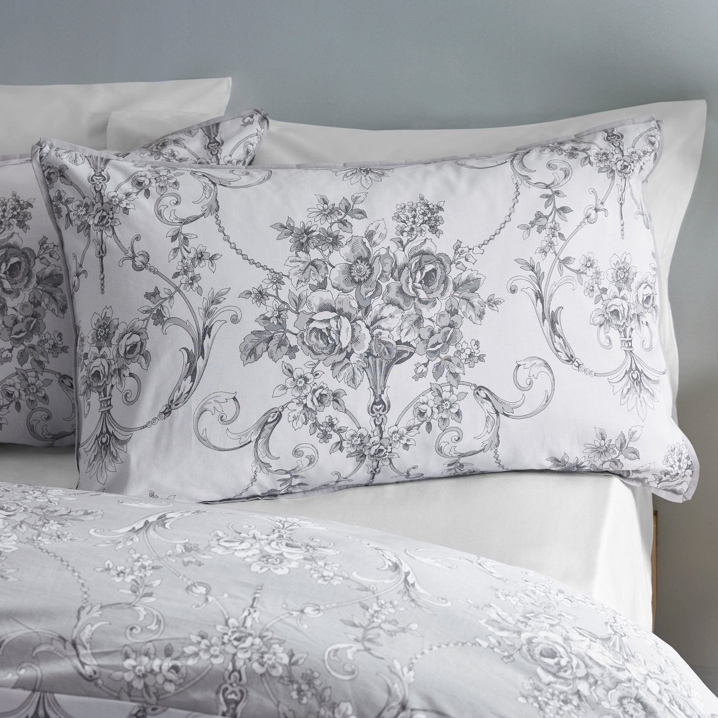 Catherine Lansfield Antoinette Duvet Cover Set - Grey