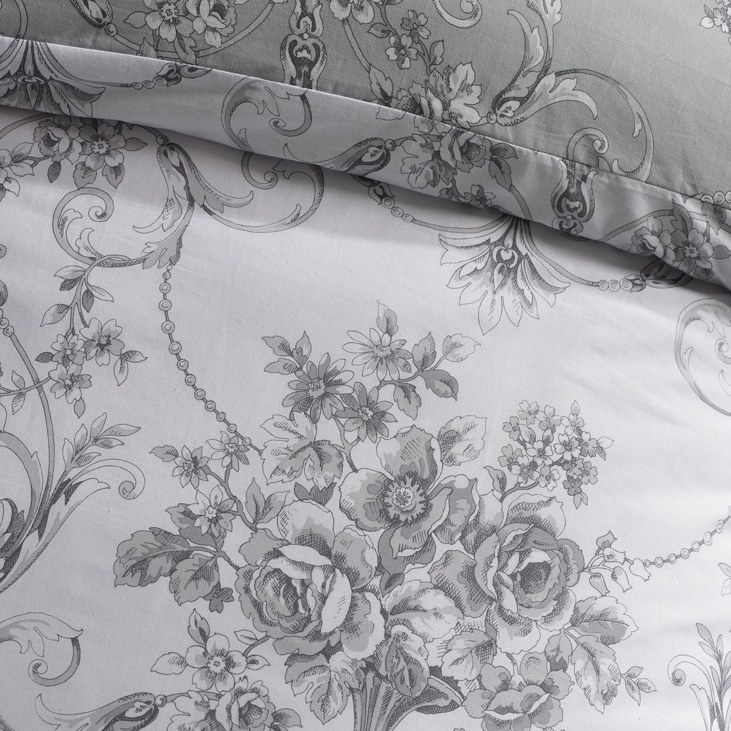 Catherine Lansfield Antoinette Duvet Cover Set - Grey