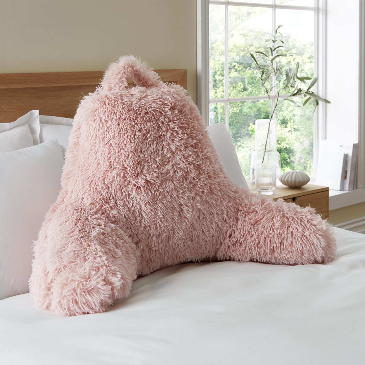Catherine Lansfield Cuddly Cuddle Filled Cushion - Blush