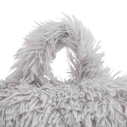 Catherine Lansfield Cuddly Cuddle Filled Cushion - Silver