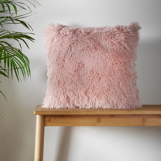 Catherine Lansfield Cuddly Filled Cushion - Blush