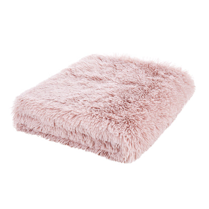 Catherine Lansfield Cuddly Family Throw - Blush