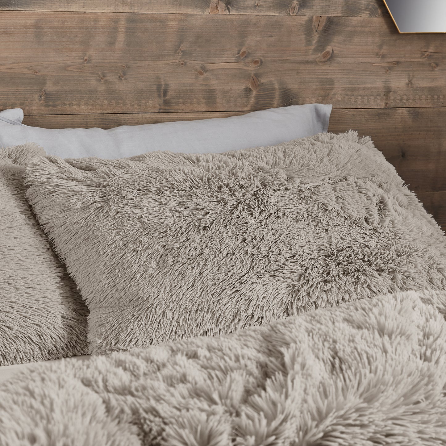 Catherine Lansfield Cuddly Duvet Cover Set - Natural