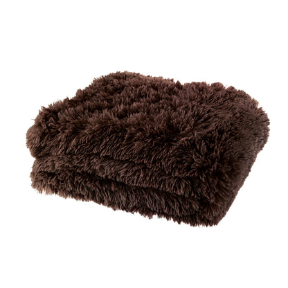 Catherine Lansfield Cuddly Throw - Chocolate