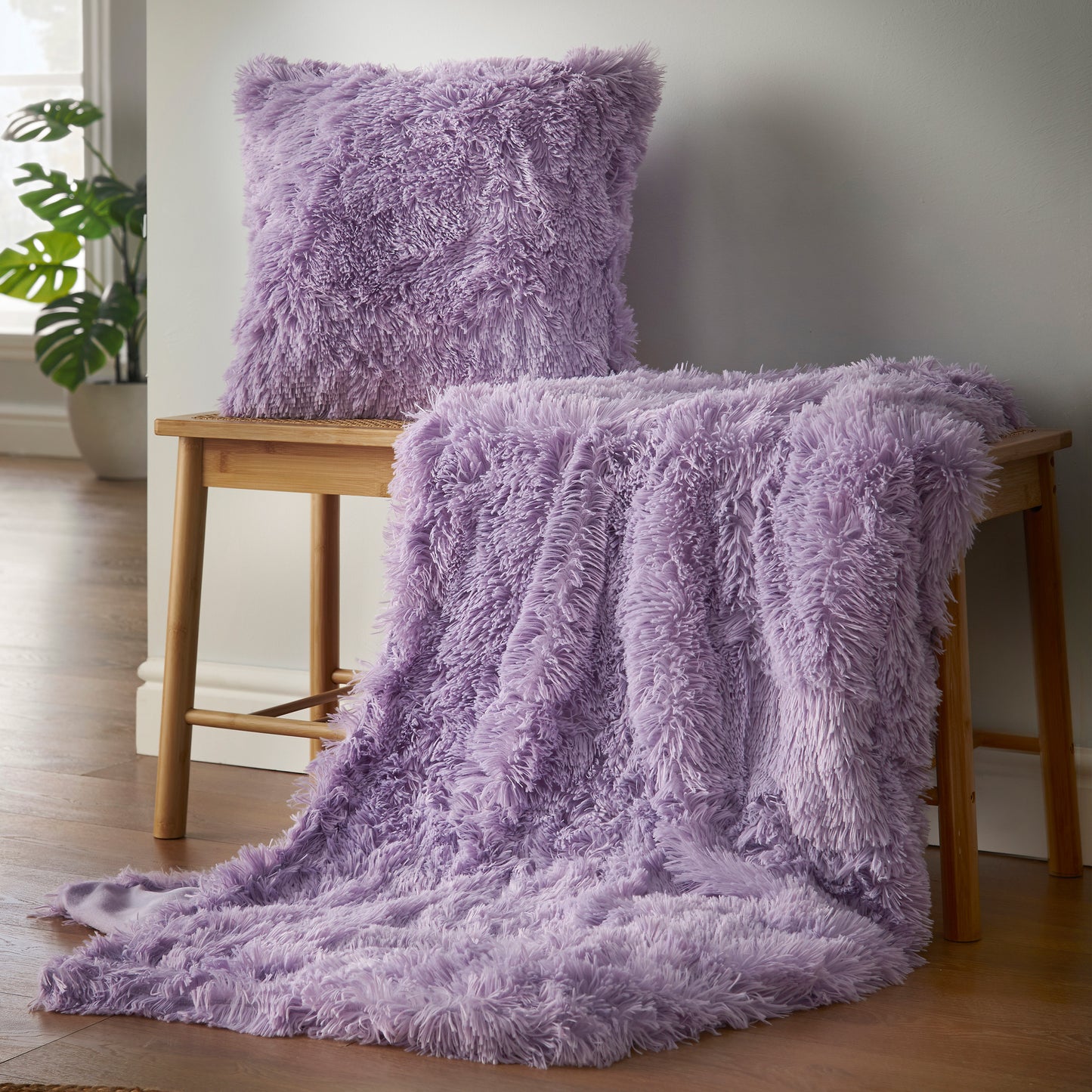 Catherine Lansfield Cuddly Throw - Heather