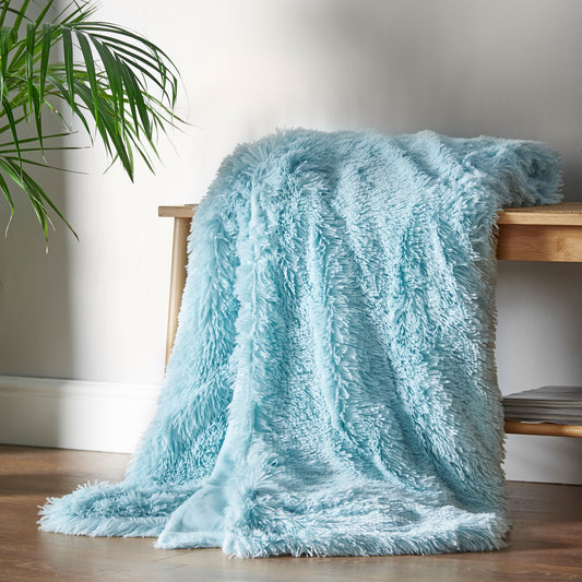 Catherine Lansfield Cuddly Throw - Duck Egg