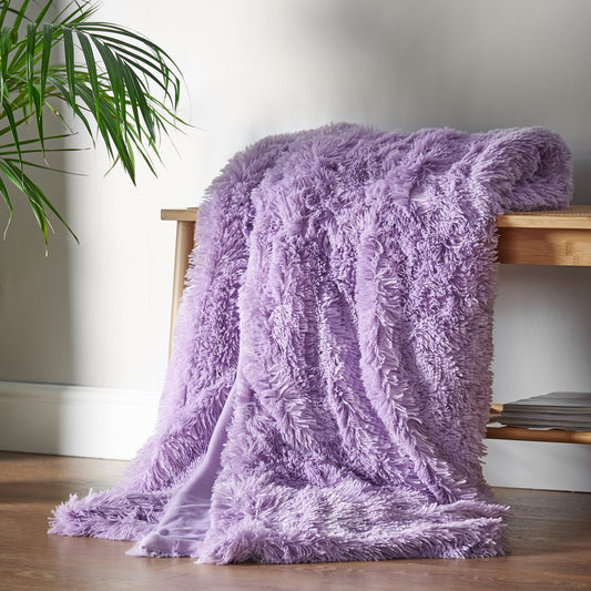 Catherine Lansfield Cuddly Throw - Heather