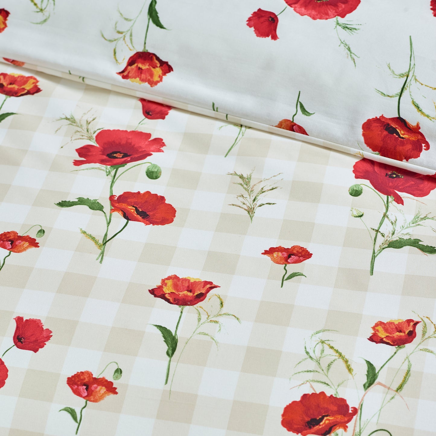 Catherine Lansfield Poppy Duvet Cover Set - Red