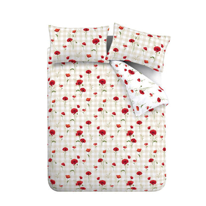 Catherine Lansfield Poppy Duvet Cover Set - Red