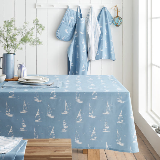 Catherine Lansfield Salcombe Boats Table Cloth